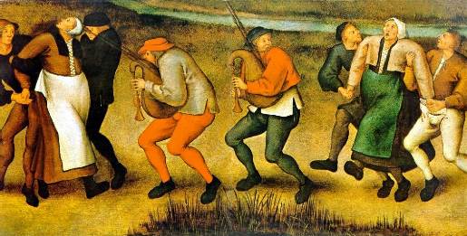 ?Pilgrimage of the Epileptics to the Church at Molenbeek? | ?Dancing Mania? | ?The dance at Molenbeek? Pieter Breughel the Younger, painting.