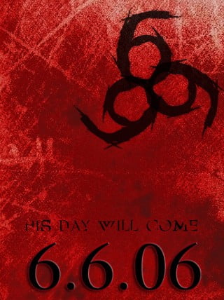 Число дьявола, три шестёрки, было использовано в постере римейка фильма "Омен" от 2006 года.